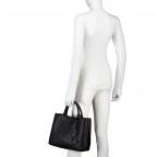 Handtasche Meridian II, Farbe: schwarz, taupe/khaki, Marke: Guess, Abmessungen in cm: 30x24.5x10.5, Bild 4 von 8