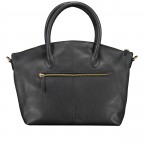 Handtasche, Farbe: schwarz, blau/petrol, beige, Marke: Hausfelder Manufaktur, Abmessungen in cm: 36x27.5x10, Bild 3 von 7