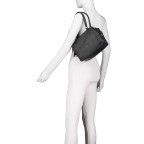 Handtasche mit Goldfittings, Marke: Hausfelder Manufaktur, Abmessungen in cm: 23.5x17x11, Bild 5 von 8