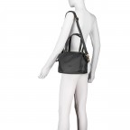 Handtasche mit Goldfittings, Marke: Hausfelder Manufaktur, Abmessungen in cm: 23.5x17x11, Bild 6 von 8