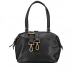 Handtasche mit Goldfittings, Marke: Hausfelder Manufaktur, Abmessungen in cm: 23.5x17x11, Bild 1 von 8