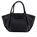 Handtasche Dollaro mit Goldfittings, Farbe: schwarz, beige, Marke: Hausfelder Manufaktur, Abmessungen in cm: 20x20x14.5, Bild 3 von 8