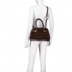 Handtasche Velours, Farbe: braun, beige, Marke: Hausfelder Manufaktur, Abmessungen in cm: 32x21.5x15.5, Bild 7 von 8