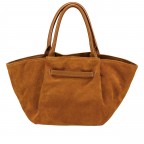 Handtasche Velours, Farbe: grau, braun, cognac, beige, Marke: Hausfelder Manufaktur, Abmessungen in cm: 19x20x12, Bild 3 von 6