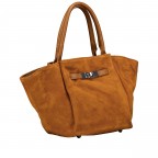 Handtasche Velours, Farbe: grau, braun, cognac, beige, Marke: Hausfelder Manufaktur, Abmessungen in cm: 19x20x12, Bild 2 von 6