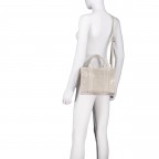 Handtasche Elefante, Farbe: beige, Marke: Hausfelder Manufaktur, Abmessungen in cm: 25x19x12, Bild 6 von 7