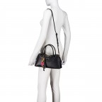 Handtasche Davina, Farbe: schwarz, taupe/khaki, Marke: Guess, Abmessungen in cm: 31x15x10, Bild 5 von 7