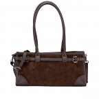 Shopper Velours, Farbe: grau, braun, taupe/khaki, grün/oliv, rot/weinrot, beige, Marke: Hausfelder Manufaktur, Abmessungen in cm: 32x16.5x11.5, Bild 1 von 6