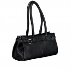 Shopper Dollaro, Farbe: schwarz, blau/petrol, taupe/khaki, rot/weinrot, Marke: Hausfelder Manufaktur, Abmessungen in cm: 32x16.5x11.5, Bild 2 von 7