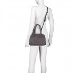 Tasche Velours, Farbe: grau, braun, taupe/khaki, grün/oliv, rot/weinrot, Marke: Hausfelder Manufaktur, Abmessungen in cm: 26.5x18.5x17, Bild 7 von 8
