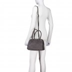 Tasche Velours, Farbe: grau, braun, taupe/khaki, grün/oliv, rot/weinrot, Marke: Hausfelder Manufaktur, Abmessungen in cm: 26.5x18.5x17, Bild 6 von 8