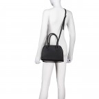 Tasche Dollaro, Farbe: schwarz, blau/petrol, taupe/khaki, Marke: Hausfelder Manufaktur, Abmessungen in cm: 26.5x18.5x17, Bild 6 von 7