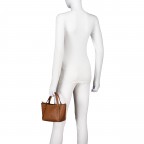 Handtasche Cosmo Mini, Farbe: schwarz, cognac, beige, Marke: Abro, Abmessungen in cm: 15.5x13x11, Bild 5 von 8