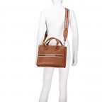 Handtasche Aella, Farbe: schwarz, cognac, weiß, Marke: Valentino Bags, Abmessungen in cm: 32x25.5x11.5, Bild 6 von 7