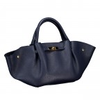 Handtasche Dollaro, Farbe: blau/petrol, rot/weinrot, beige, Marke: Hausfelder Manufaktur, Abmessungen in cm: 23x22x14.5, Bild 2 von 7