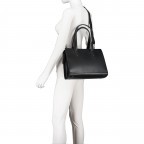 Shopper Cormorano Aline, Farbe: schwarz, blau/petrol, cognac, Marke: Adax, Abmessungen in cm: 36x26x14, Bild 6 von 7