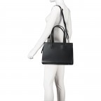 Shopper Cormorano Aline, Farbe: schwarz, blau/petrol, cognac, Marke: Adax, Abmessungen in cm: 36x26x14, Bild 5 von 7