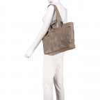 Tasche Taupe, Farbe: taupe/khaki, Marke: Hausfelder Manufaktur, EAN: 4065646004092, Abmessungen in cm: 31x30x14, Bild 5 von 7