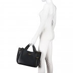 Handtasche Girlfriend L Black, Farbe: schwarz, Marke: Guess, EAN: 0190231671473, Abmessungen in cm: 30x26x11, Bild 4 von 6