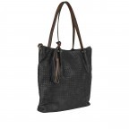 Bag Shopper Bag in Bag, Farbe: schwarz, blau/petrol, taupe/khaki, Marke: Flanigan, Abmessungen in cm: 33x34.5x10, Bild 2 von 10