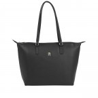 Shopper Poppy Plus Tote Bag, Farbe: schwarz, blau/petrol, beige, Marke: Tommy Hilfiger, Abmessungen in cm: 45x31.5x14, Bild 1 von 4