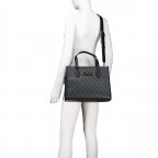 Handtasche Izzy, Farbe: anthrazit, cognac, Marke: Guess, Abmessungen in cm: 33.5x26.5x13, Bild 6 von 7