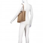 Shopper Orlina, Farbe: anthrazit, cognac, Marke: Guess, Abmessungen in cm: 33.5x26.5x9, Bild 4 von 5