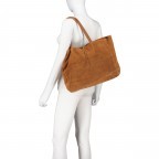 Shopper Velours, Farbe: grau, blau/petrol, braun, taupe/khaki, grün/oliv, rosa/pink, beige, Marke: Hausfelder Manufaktur, Abmessungen in cm: 36x30x12, Bild 4 von 5