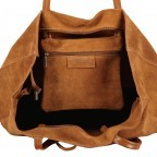 Shopper Velours, Farbe: grau, blau/petrol, braun, taupe/khaki, grün/oliv, rosa/pink, beige, Marke: Hausfelder Manufaktur, Abmessungen in cm: 36x30x12, Bild 5 von 5