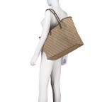 Shopper Eco Victtoria 4G-Logo mit herausnehmbarer Tasche, Farbe: anthrazit, cognac, taupe/khaki, Marke: Guess, Abmessungen in cm: 42x35x20, Bild 7 von 8