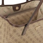 Shopper Eco Victtoria 4G-Logo mit herausnehmbarer Tasche, Farbe: anthrazit, cognac, taupe/khaki, Marke: Guess, Abmessungen in cm: 42x35x20, Bild 8 von 8