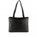 Shopper Lugano 483, Farbe: schwarz, blau/petrol, Marke: Flanigan, Abmessungen in cm: 35x28x10, Bild 1 von 5