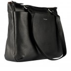 Shopper Lugano 483, Farbe: schwarz, blau/petrol, Marke: Flanigan, Abmessungen in cm: 35x28x10, Bild 3 von 5
