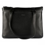 Shopper Lugano 483, Farbe: schwarz, blau/petrol, Marke: Flanigan, Abmessungen in cm: 35x28x10, Bild 2 von 5
