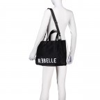 Handtasche Electra, Farbe: schwarz, grau, blau/petrol, grün/oliv, flieder/lila, Marke: Rebelle, Abmessungen in cm: 33x29x16, Bild 5 von 9