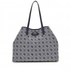 Shopper Neda 4G-Logo Peony variabel in der Form, Farbe: blau/petrol, braun, Marke: Guess, Abmessungen in cm: 39.5x33.5x20.5, Bild 2 von 9