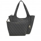 Shopper Calista 4G-Logo mit herausnehmbarer Tasche, Farbe: anthrazit, braun, Marke: Guess, Abmessungen in cm: 25x28.5x13, Bild 1 von 8