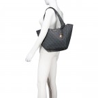 Shopper Calista 4G-Logo mit herausnehmbarer Tasche, Farbe: anthrazit, braun, Marke: Guess, Abmessungen in cm: 25x28.5x13, Bild 6 von 8