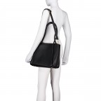Shopper, Farbe: schwarz, beige, Marke: Hausfelder Manufaktur, Abmessungen in cm: 35x29x14, Bild 5 von 7