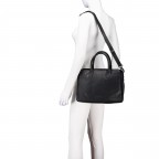 Handtasche Valmonte, Farbe: schwarz, cognac, Marke: The Chesterfield Brand, Abmessungen in cm: 32x25x10.5, Bild 4 von 9