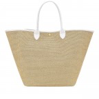 Korbtasche Le Panier Pliage Céramique, Farbe: grün/oliv, weiß, Marke: Longchamp, Abmessungen in cm: 28x35x20, Bild 3 von 6
