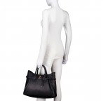 Handtasche Yesba, Farbe: schwarz, taupe/khaki, Marke: Guess, Abmessungen in cm: 38x29.5x12, Bild 4 von 7