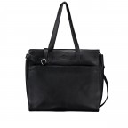 Shopper mit Laptopfach 17 Zoll, Farbe: schwarz, blau/petrol, Marke: Hausfelder Manufaktur, Abmessungen in cm: 40.3x36x13, Bild 1 von 7