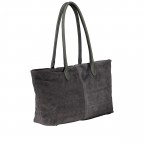 Shopper Velours variabel in der Form, Farbe: grau, braun, taupe/khaki, Marke: Hausfelder Manufaktur, Abmessungen in cm: 40x25x10.5, Bild 2 von 9