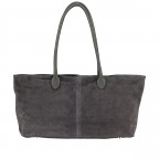 Shopper Velours variabel in der Form, Farbe: grau, braun, taupe/khaki, Marke: Hausfelder Manufaktur, Abmessungen in cm: 40x25x10.5, Bild 3 von 9