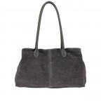 Shopper Velours variabel in der Form, Farbe: grau, braun, taupe/khaki, Marke: Hausfelder Manufaktur, Abmessungen in cm: 40x25x10.5, Bild 4 von 9