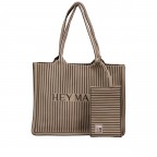 Shopper Casual Signature Bag mit herausnehmbarem Etui, Farbe: braun, beige, Marke: Hey Marly, Abmessungen in cm: 42x32x14, Bild 1 von 6