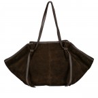 Shopper Velours, Farbe: braun, cognac, taupe/khaki, grün/oliv, beige, Marke: Hausfelder Manufaktur, Abmessungen in cm: 27x30x15.5, Bild 3 von 5