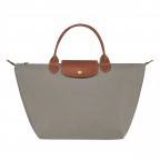 Handtasche Le Pliage Handtasche M, Farbe: schwarz, grau, blau/petrol, cognac, taupe/khaki, rot/weinrot, orange, beige, Marke: Longchamp, Abmessungen in cm: 30x28x20, Bild 1 von 4