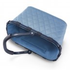 Einkaufskorb Carrybag Rhombus, Farbe: schwarz, blau/petrol, cognac, Marke: Reisenthel, Abmessungen in cm: 48x29x28, Bild 3 von 4